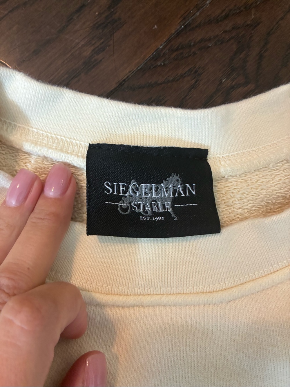 Siegelman Stable Cream Crewneck Sweatshirt - Picture 4 of 8